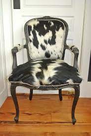Classic Cowhide French Chair Etsy Cowhide Furniture Western Furniture Cowhide Chair