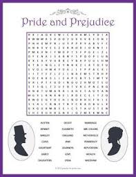 Pride And Prejudice Word Search Worksheet Pride And Prejudice Jane Austen Vocabulary Words