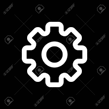 Gear Vector Icon Black And White Gears Illustration Outline Royalty Free Cliparts Vectors And Stock Illustration Image 78916118