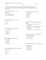 Cc F If 2 Domain And Range Use Function Notation Evaluate Functions Inputs In Their Domains And Interpret Statements That Use Function