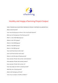 You will receive your score and answers at the end. Calameo Food Pyramid Healthy And Happy Project Output Quiz Questions