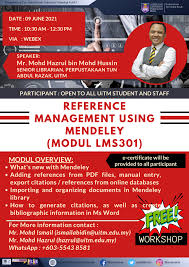 Selamat datang dan kembali ke kampus semua mahasiswa uitm , mulai 10 september 2012. Reference Management Using Mendeley Uitm Negeri Sembilan Library