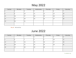 May And June 2022 Calendar Wikidates Org