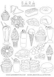 That's because it is a great way for grownups to take some time to relax and. Dessert Illustrations Colouring Sheet Printable Or For The Etsy Dessert Illustration Cute Food Drawings Food Coloring Pages