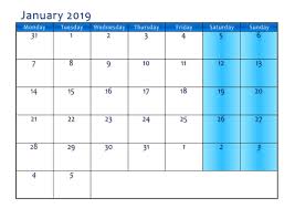Blank Calendar Pages January 2019 Calendar Pages Blank Calendar Pages 2019 Calendar