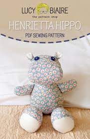 Henrietta Hippo Stuffed Animal Sewing Pattern Animal Sewing Patterns Stuffed Animal Patterns Baby Sewing
