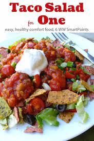Skinny Taco Salad For One Simple Nourished Living Recipe Healthy Healthy Tacos Salad Workout Food