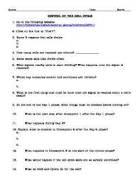 Stage of the cell cycle when division is completed. Cell Cycle Worksheet Teachers Pay Teachers