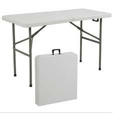 Bcp 4ft Portable Folding Plastic Dining Table W Handle Lock Folding Picnic Table Folding Table Camping Table