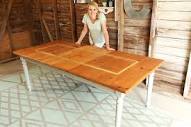 Modern Dining Table Update with Resin - Checking In With Chelsea