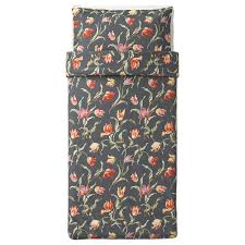 Warehouse 1 x ålandsrot quilt cover and 2 pillowcases, grey/floral patterned, 200x200/50x80 cm article no: Alandsrot Olandsrot Ikeanadom Ru