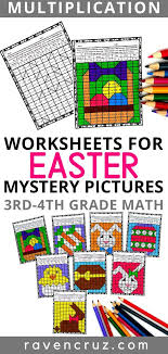 Easter Multiplication Mystery Picture Worksheets In 2020 Holiday Math Activities Fun Homeschool Mystery Pictures