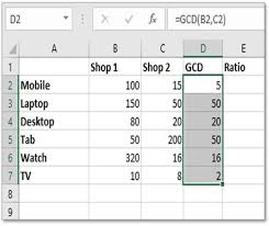But, gcd function is close enough. Quick Tips 7 Steps To Calculate Ratios In Excel Excel Ratio Formulas