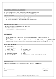 Declaration in a resume is a way of establishing trust and transparency with the employer by providing true and accurate information. Instrumentation Control Freshers Resume Format Sample