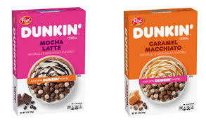 Post Unveils Two New Cereals Made With Dunkin Coffee New Cereal Cereal Flavors Latte Flavors