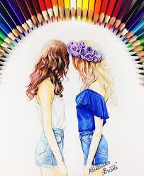 I Don T Get How People Are So Good At Drawing O Bff Drawings Drawings Of Friends Best Friend Drawings