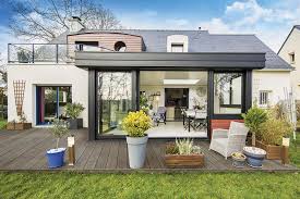 Nous voulons ajouter sur 2 niveaux une extension de 4.10m*8.55m. Veranda A Toit Plat Extension De Maison A Toit Plat Akena Verandas
