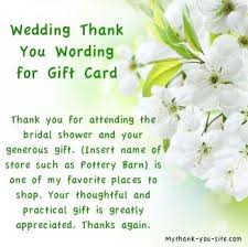 Here are a selection of joyous wedding shower card messages that you can use or modify with your own creativity. Bridal Shower Thank You Notes And Card Wording Bridal Shower Thank You Notes Backyard Wedding Invitations Wording Thank You Card Wording