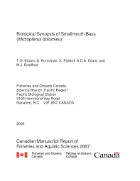 Pdf Biological Synopsis Of Smallmouth Bass Micropterus Dolomieu
