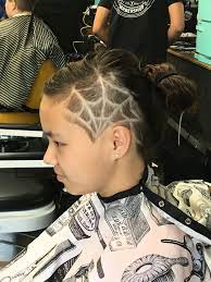 Cool Side Shave Hair Design Fade Spider Web Summer Hair Halloween Hair Design Shaved Side Hairstyles Shaved Hair Designs Shortish Hair