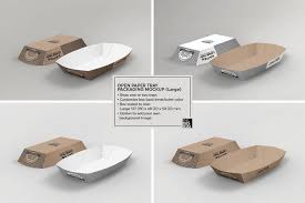 Download Paper Takeout Trays Packaging Mockup Packaging Mockup Free Packaging Mockup Food Box Packaging