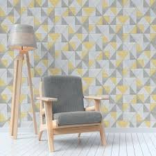 Ready To Go Grey And Mustard Living Room Wallpaper Images Mustard Living Room Wallpaper Geometric Wallpaper Rose Gold Wood Grain Wallpaper