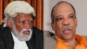 L-R) Sir Elliott Deighton Mottley, Dr Ewart Brown