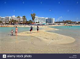 Famous Nissi Beach Close To Agia Napa District Of Ammochostos Famagusta Cyprus Cyprus Cypriot Mediterranean Island Ni Nissi Beach Beach Close Beach
