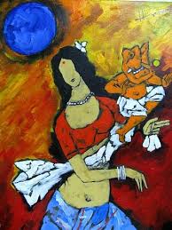 The seclusion (away from men), resting. 11 Ganesh Chaturthi Paintings Drawings That Will Leave You Spellbound