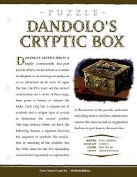 For centuries, they served the aboleths, physically and mentally twisted into the perfect tools of that ancient race. D D 5e En5ider 359 Puzzle Dandolo S Cryptic Box En World Dungeons Dragons Tabletop Roleplaying Games