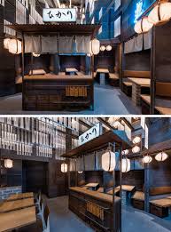 Industrial Interior Design This Restaurant And Bar Goes For A Warehouse Chic Style With Metal Concrete And Wood Japanese Restaurant Design Industrial Interior Design Japanese Restaurant Interior