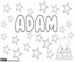 Fall of adam and eve coloring page. Boy Names With A Coloring Pages Printable Games