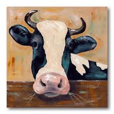 Farm Friend 16 Cow Art Farm Animal Paintings Cow Canvas