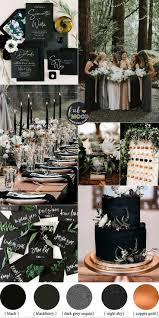 Black And Green Wedding Black And Green Wedding Color Combos Black Mismatched Bridesmaid Dresses Black Wedding Themes Winter Wedding Colors