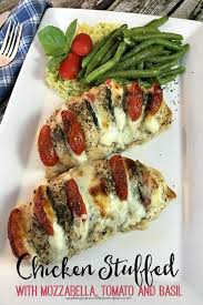 Hasselback Chicken Stuffed With Mozzarella Tomato And Basil Recipe Mozzarella Chicken Recipes Hasselback Chicken