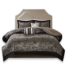 Shop for gold king size comforter online at target. Comfort Spaces Charlize 5 Piece King Size Comforter Set Paisley Jacquard Bedding Black And Gold Buy Online In Barbados At Barbados Desertcart Com Productid 47486833