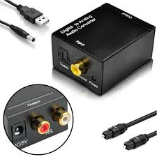 Toslink Signal Optical Coaxial Digital To Analog Audio Converter Adapter Rca L R With Fiber Cable Walmart Com Walmart Com