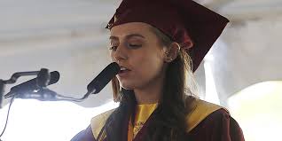 Spellman val Grzybinski of Holbrook tells grads to remain thankful