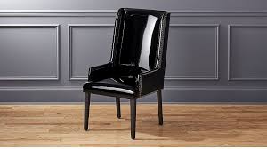 Reynolds Black Patent Leather Chair Cb2 Adirondack Chairs For Sale Retro Office Chair Accent Chairs For Living Room