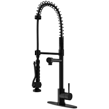 So it's easy to get overwhelmed when shopping for options. Vigo Zurich Single Handle Pull Down Sprayer Kitchen Faucet With Deck Plate In Matte Black Vg02007mbk1 The Home Depot In 2020 Kitchen Faucet Black Kitchen Faucets Matte Black Faucet