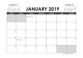 monthly 2019 excel calendar planner template free process time study