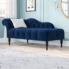 Kannon Chaise Lounge Astoria Grand Upholstery Colour Navy Blue Tufted Chaise Lounge Chaise Lounge Chaise Lounge Sofa