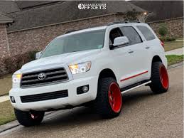 Toyo open country a/t ii tires black wall. 2008 Toyota Sequoia Wheel Offset Super Aggressive 3 5 Suspension Lift 3 940940 Custom Offsets