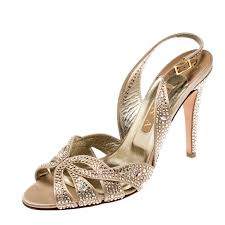 Gina ultimate in luxury designer footwear. ØµÙ†Ø¯Ù„ Ø¬ÙŠÙ†Ø§ ÙØªØ­Ø© ÙƒØ¹Ø¨ ØªØ±ÙˆØ¯ÙŠ Ø³Ø§ØªØ§Ù† Ù…Ø²Ø®Ø±Ù ÙƒØ±ÙŠØ³ØªØ§Ù„ Ø°Ù‡Ø¨ÙŠ Ù…Ù‚Ø§Ø³ 40 Ø¬ÙŠÙ†Ø§ Tlc
