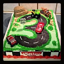 3rd Birthday Car Birthday Cake For 3 Year Old Boy Pin By The Great Cakery On The Great Cakery Birthday Sheet Cakes Cars Birthday Cake Disney Birthday Cakes