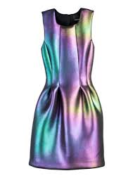 Iridescent Cocktail Dress By Cynthia Rowley Cute Nye Party Dresses New Year S Eve Dresses Ok Magazine Fashion Scuba Dress Iridescent Dress