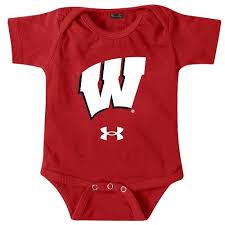 Wisconsin Badgers Under Armour Red Infant Motion W Tech Onesie Uwshop Com