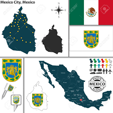 Historia | mapas y planos historicos. Vector Map Of Federal District Mexico City With Coat Of Arms Royalty Free Cliparts Vectors And Stock Illustration Image 32099014
