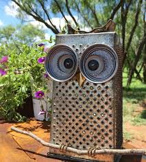 Eule Aus Vierkantreibe Selber Machen Lustige Bastelideen Blechdosen Basteln Metall Gartenkunst