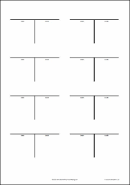 T Accounts Template Double Entry Bookkeeping